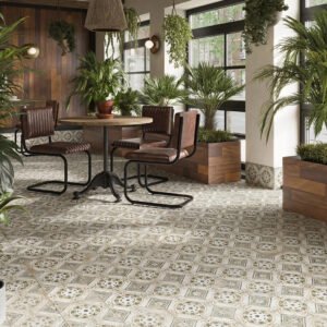 Anti-Slip Vintage Porcelain Tiles - Classic Bathroom Flooring Solution