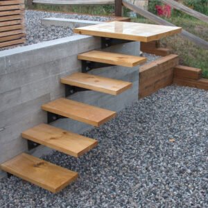 Anti-Slip Solid Wood Stair Tread